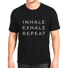 Новая модная футболка с принтом на вдохе, выдохе, повторение мира, любовь, Йога, дзен, свободные футболки по индивидуальному заказу, мужские футболки по индивидуальному заказу