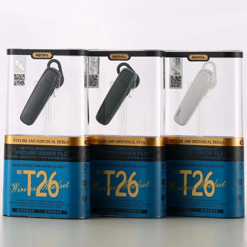 Remax Rb-T26 односторонние стерео Bluetooth звонки шумоподавление наушники гарнитура с
