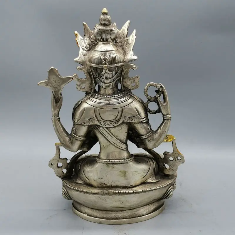 Коллекционная непальская тибетская буддистская медная богиня Лакшми статуя
