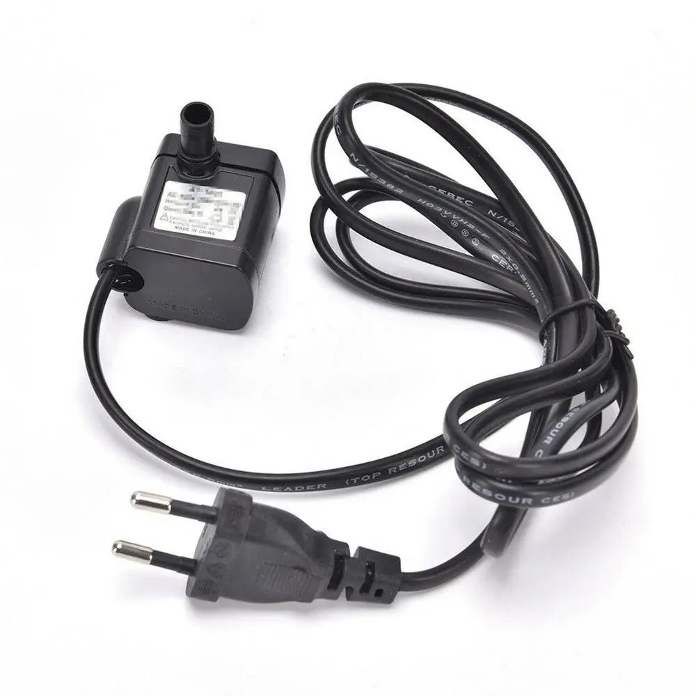 Миниатюрная вода 3 Вт 220 В погружной насос для аквариума фонтана пруда сада вилка