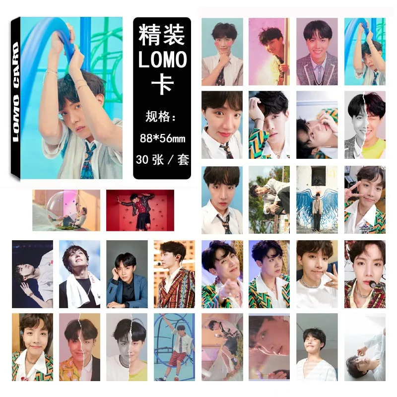 2 30 шт./компл. Bangtan для мальчиков JHOPE новую карту душа PERSONA мальчик LUV ломо карты Почтовые открытки самодельные фото вентилятор подарок - Цвет: 2