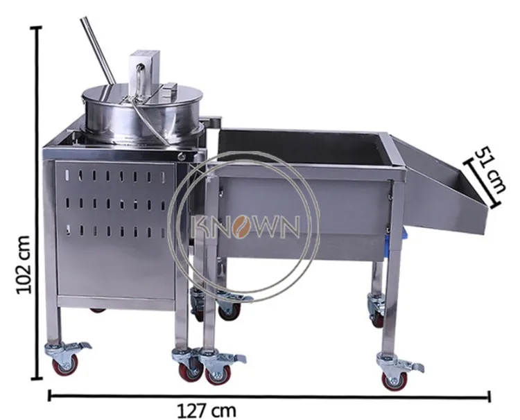 Автоматическая машина для приготовления попкорна сжиженным газом из