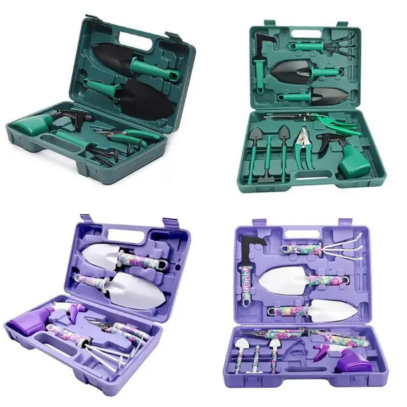 

5pcs/10pcs Garden Tools Sets Potted Flower Planting Shovel Gardening Planting Tool Mini Garden Tool Sets Green Purple Color