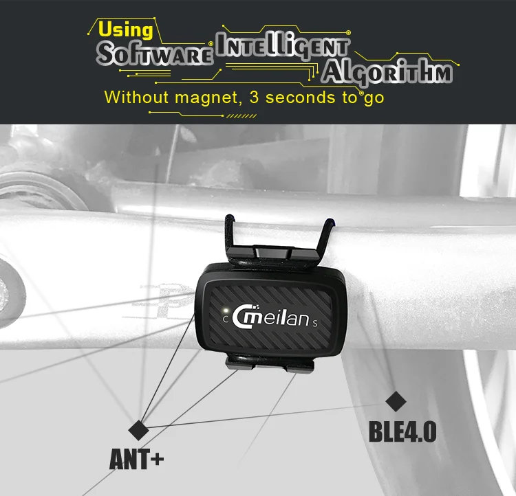 Датчик скорости велосипеда Bluetooth 4,0 ANT+ счетчик скорости компьютера Велоспорт датчик каденса фитнес Meilan C1