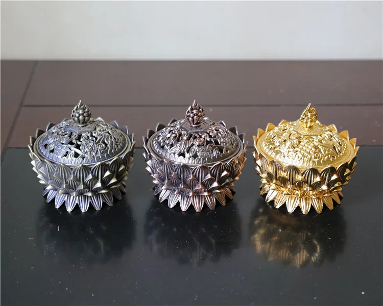 Новинка антикварная металлическая курильница из сплава для благовоний катушки