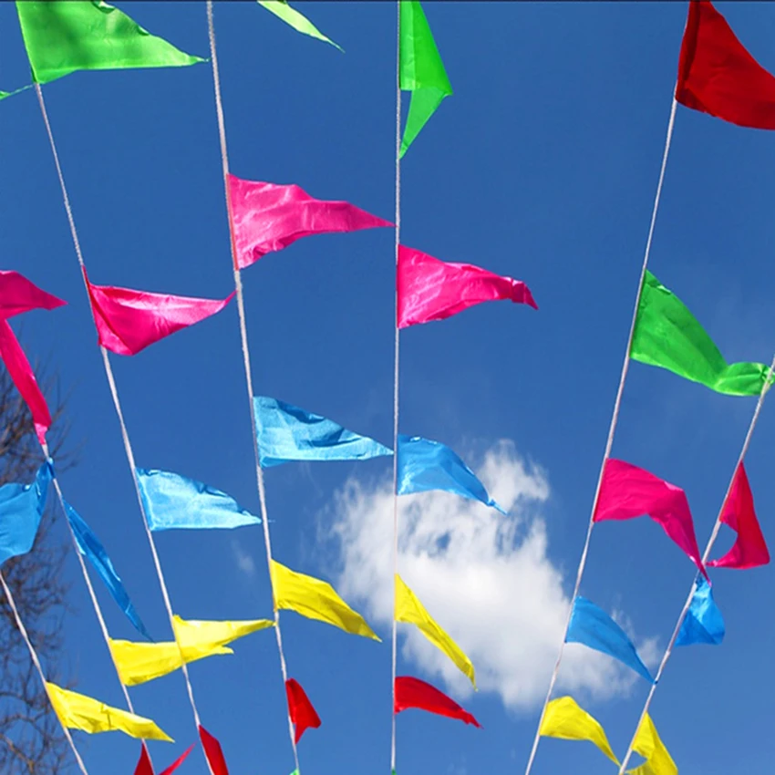 Счастливый флаги для украшения Брак вечерние поставки фестиваль Одежда свадьбы