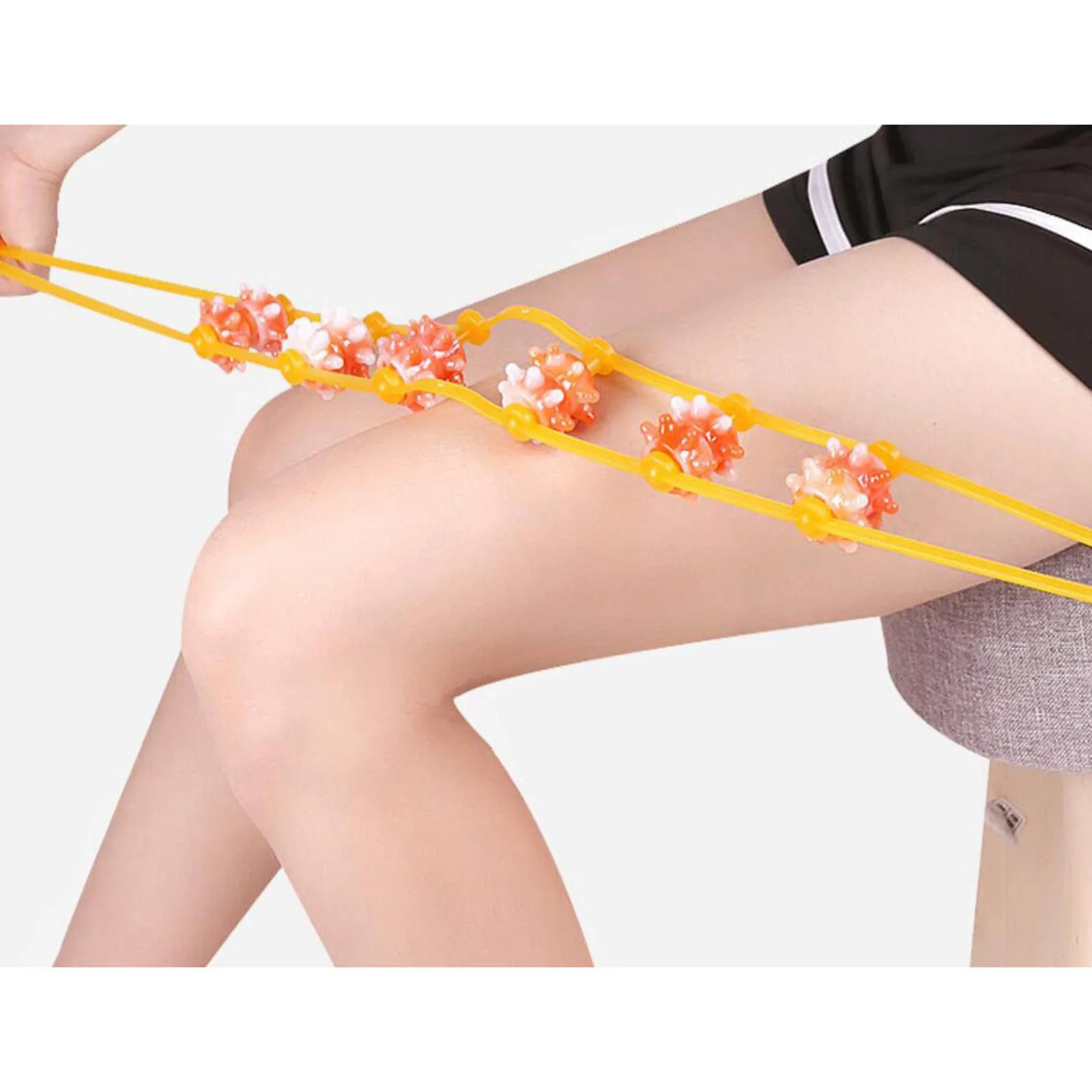 Новинка портативный пластиковый массажер Musle с роликом для задней тяги прочная