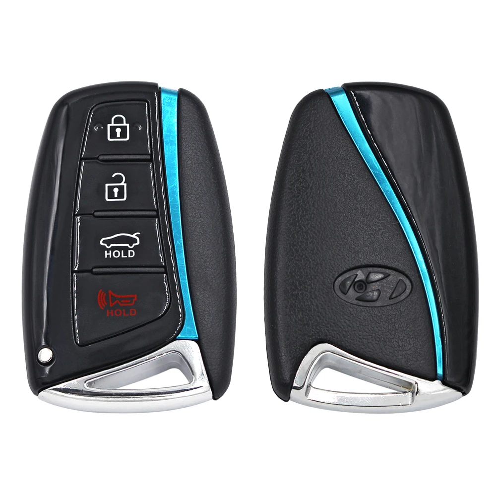 3/4 Button Remote Key Shell Case Smart Car Housing Cover Fob with HY22 Small Uncut Blade for Hyundai Santa Fe 2011-2015 | Автомобили и