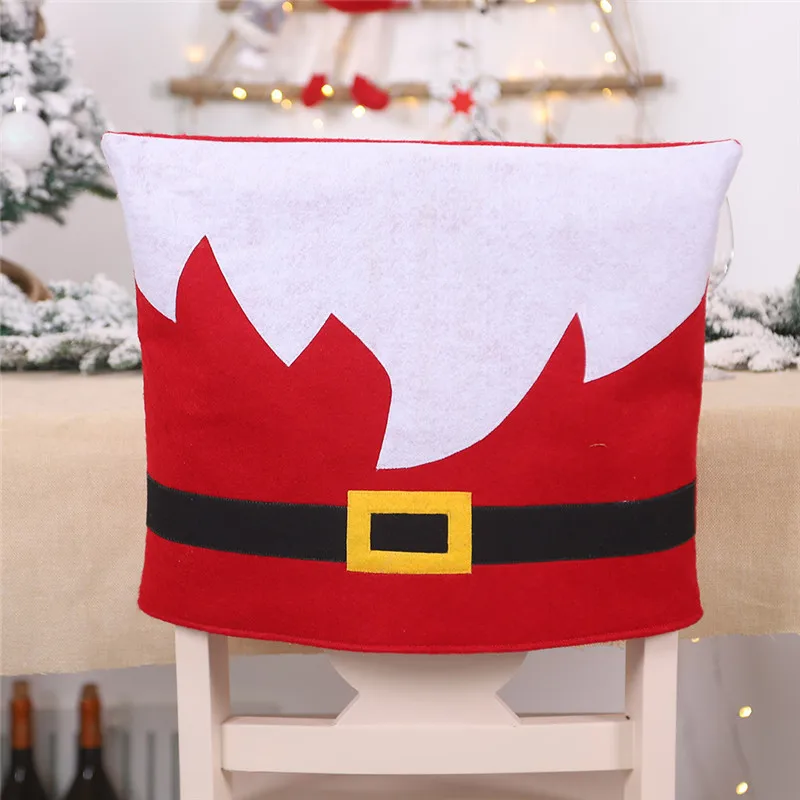 Рождественская Подставка под столовое сиденье Санта-Клаус праздничное