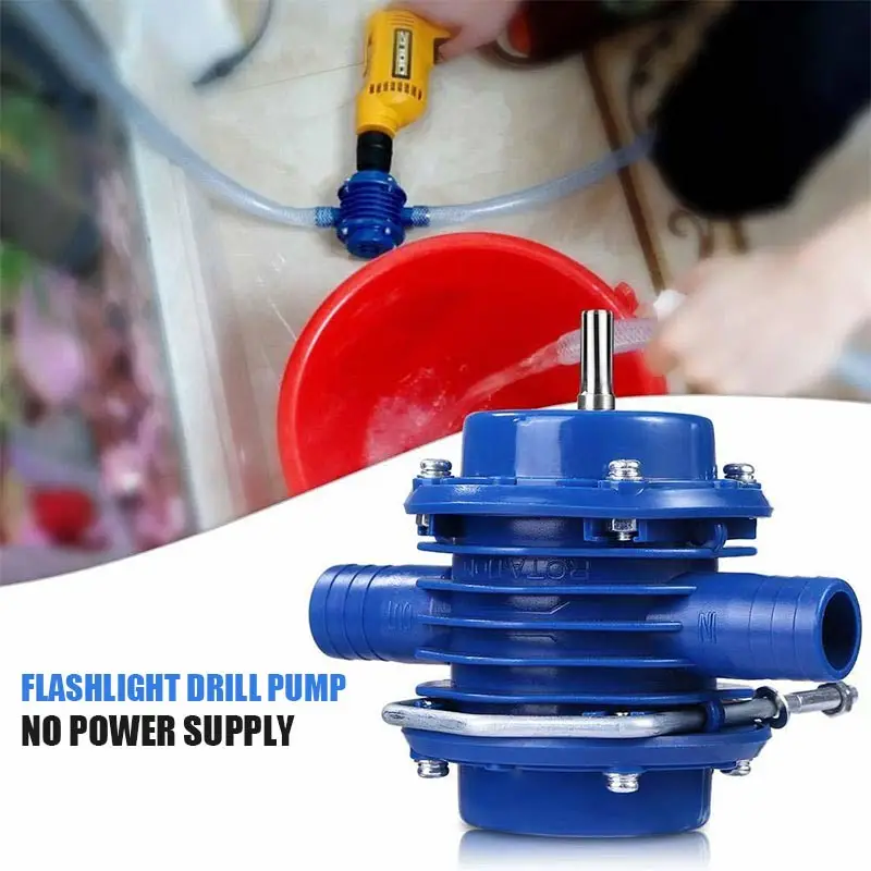 Ручной водяной насос с электродрелью самовсасывающий центробежный мини-насос