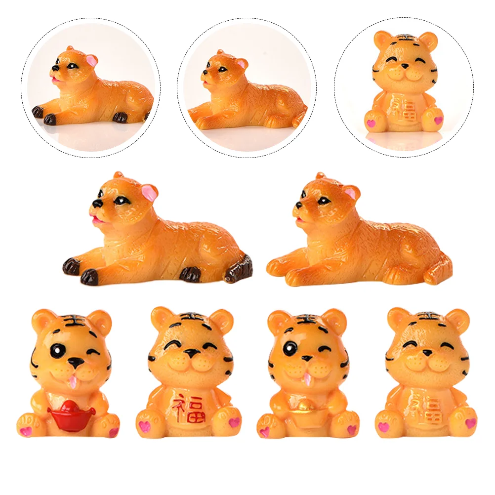 

6 шт., мини-тигровые украшения