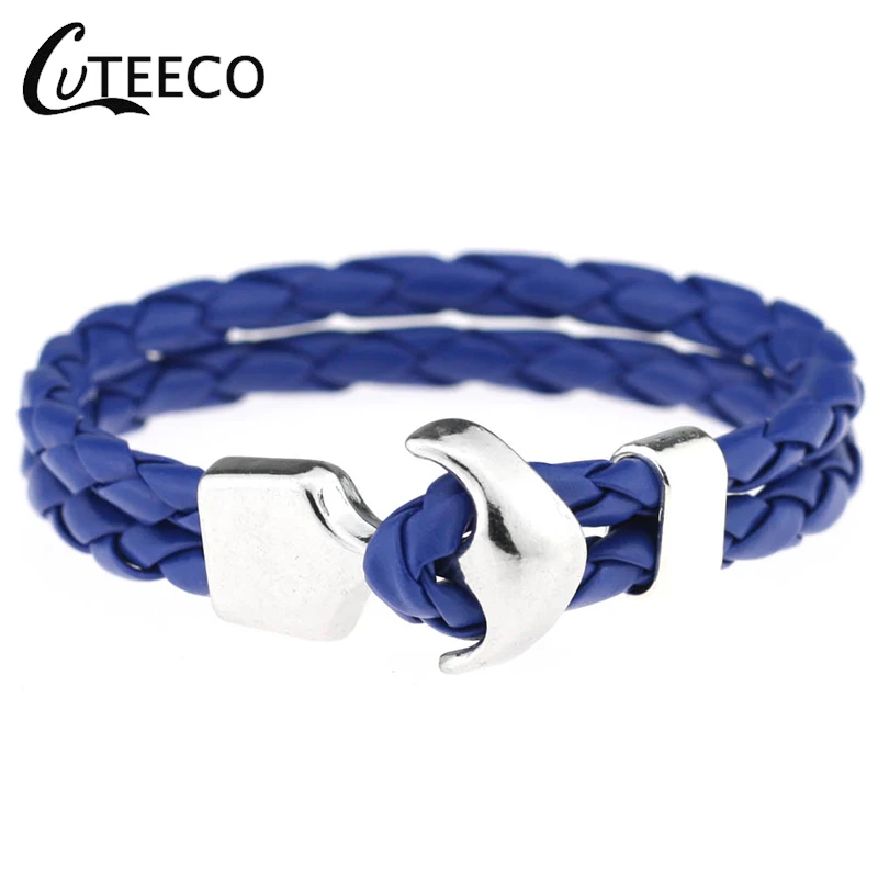 CUTEECO женский и мужской модный браслет с якорем викингов из морской веревки