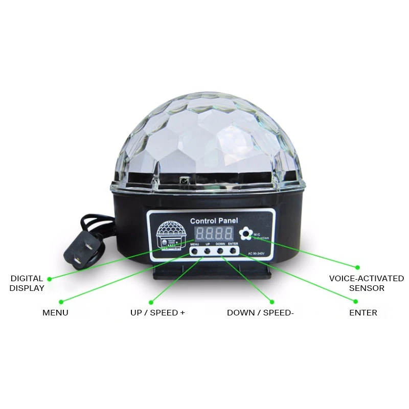 9 Color LED Bluetooth Speaker Disco Ball Light Prom Laser Party 18W DJ Stage Projection Lamp | Освещение