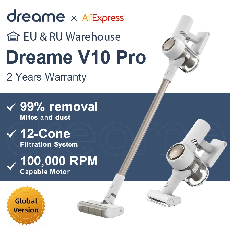 Беспроводной пылесос Dreame V10 Pro, 22 