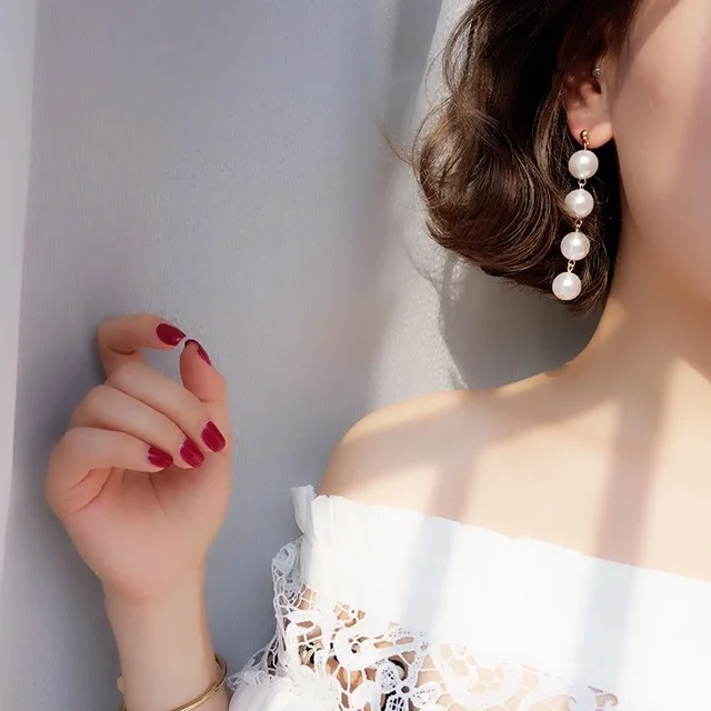 Длинные серьги в европейском и американском стиле женские корейские индивидуальные с