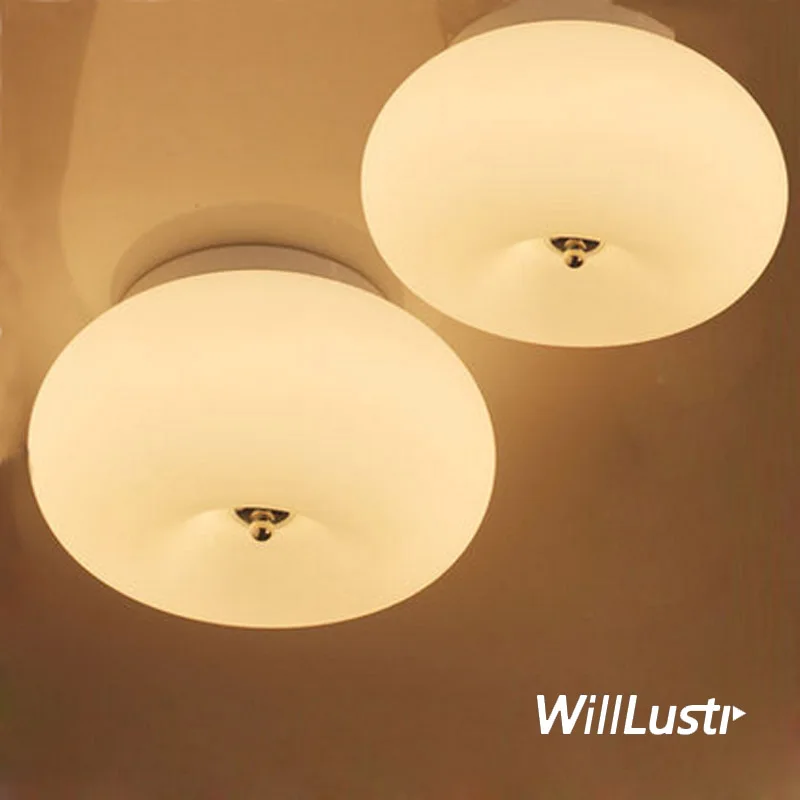 Круглый Apple пончик стеклянная потолочная лампа современный белый светильник