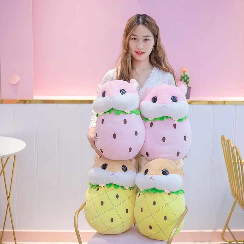 1 шт. 30/45 см Kawaii хомяк плюшевые игрушки куклы мультфильм животных хомяк обратиться к фруктов куклы творческий Новое поступление на год подарок для детей