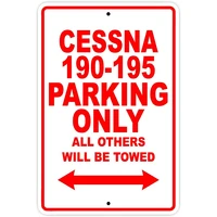 cessna 190195 parking only all others will be towed plane jet pilot aircraft novelty garage wall decor aluminum sign plate