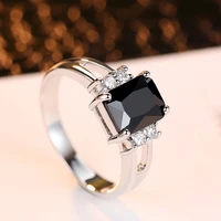 luxury ladies engagement ring transparent color gold black aaa zircon ring jewelry charm jewelry jewelry party ladies gifts