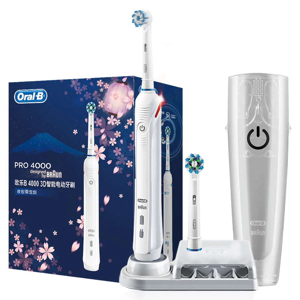 Oral B Sonic зубная щетка PRO4000 3D уход за зубами ультра звуковая электрическая