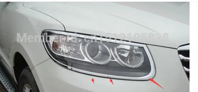 07 08 09 10 11 12 для Hyundai Santa Fe Chrome спереди головной светильник абажур лампы с