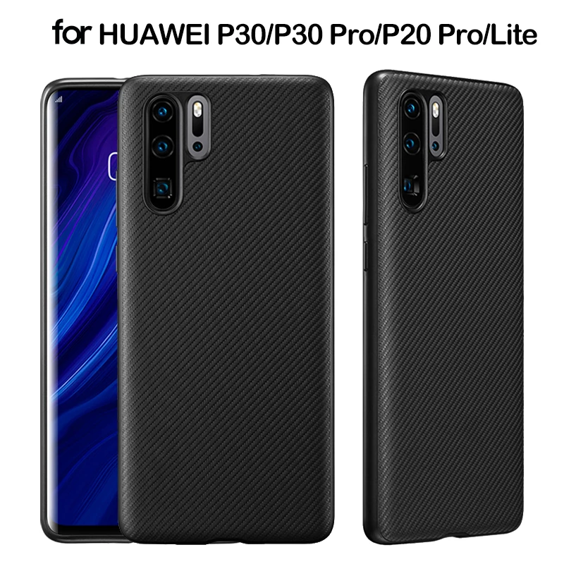 Для HUAWEI P30 Pro чехол Оригинальное углеродное волокно текстура из искусственной кожи полная Защита задняя крышка для HUAWEI P20 P30 Lite чехол для телефона