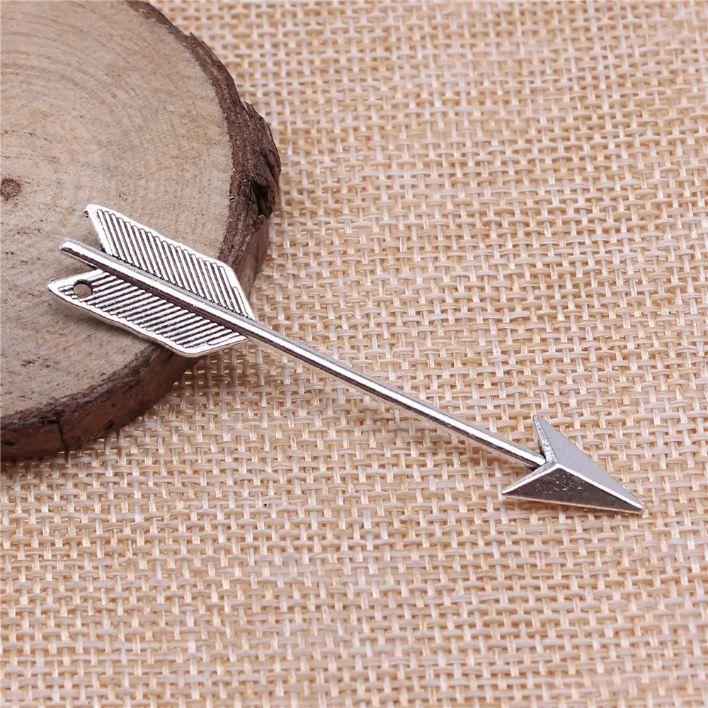 

80pcs 64x11mm Arrow Charm For Jewelry Making DIY Jewelry Findings Antique Silver Color Antique Bronze Color