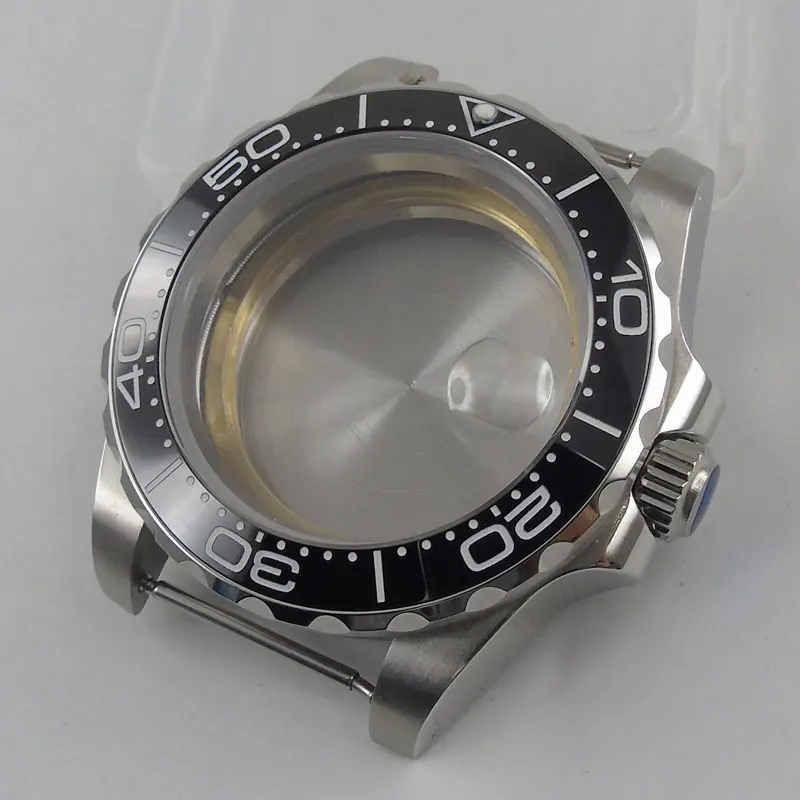 

40mm Sapphire Glass Ceramic Bezel Watch Case Fit For ETA2836 Miyota 8215 821A 8205 Movement