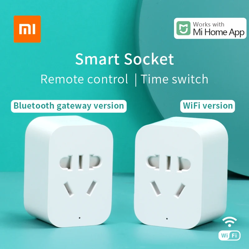 

Умная розетка Xiaomi Mi Mijia, Wi-Fi или Bluetooth версия, дистанционное управление, определение мощности, работа с приложением Mi home