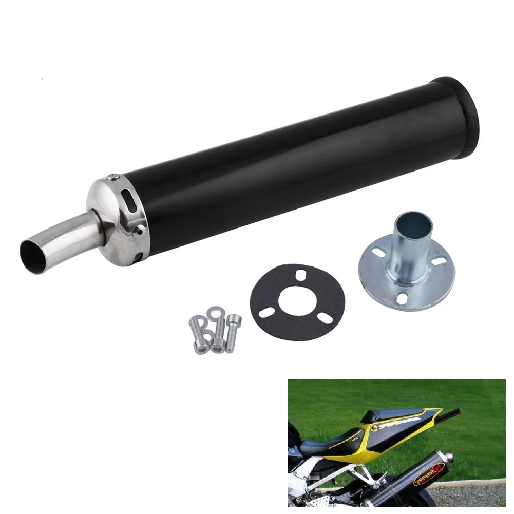 

Style Design Universal metal 20MM Racing Motocross Black Exhaust Silencer 2 Stroke Motorcycle Exhaust Pipe Muffler