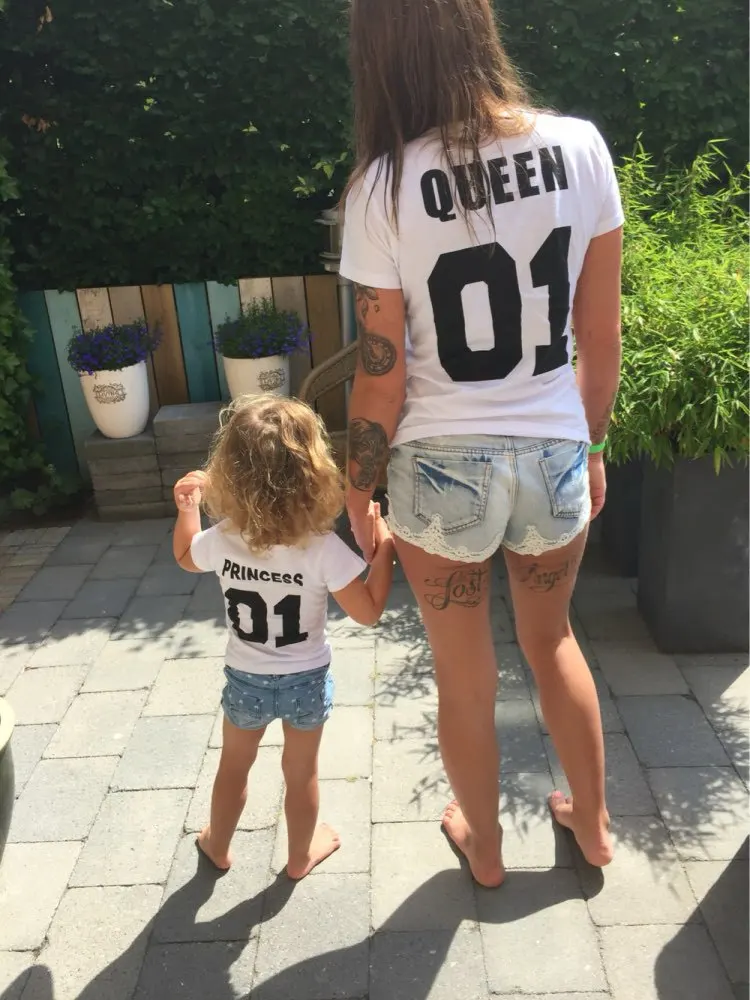 

Summer Family Matching Short T Shirt Mommy And Son Look Print Letters Mama Boys Clothes Fashion T shirt mother and daughter