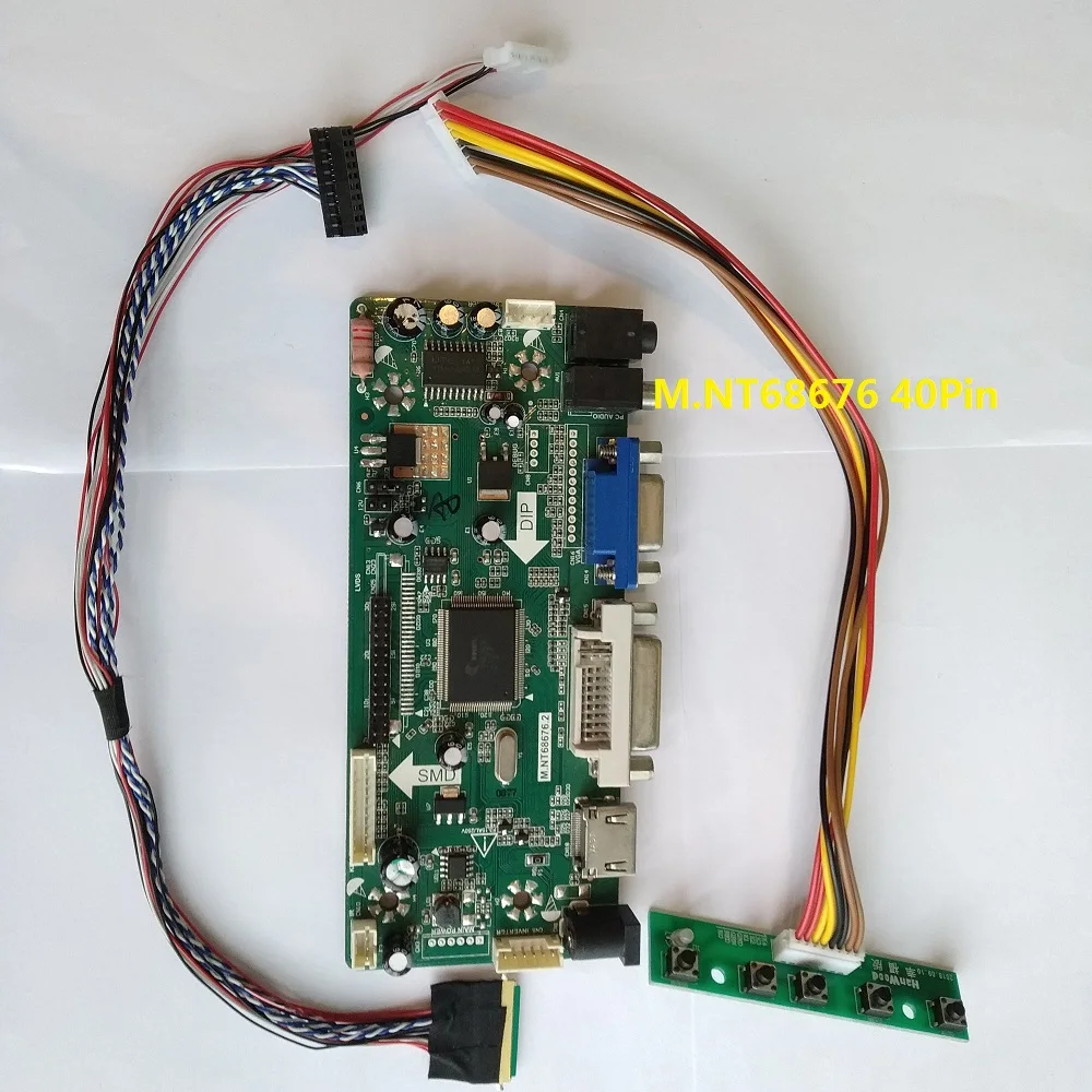 

2019 LVDS DVI audio LCD LED HDMI VGA M.NT68676 controller board card for LP133WH2(TL)(M1) 1366*768 display screen cable 40pin