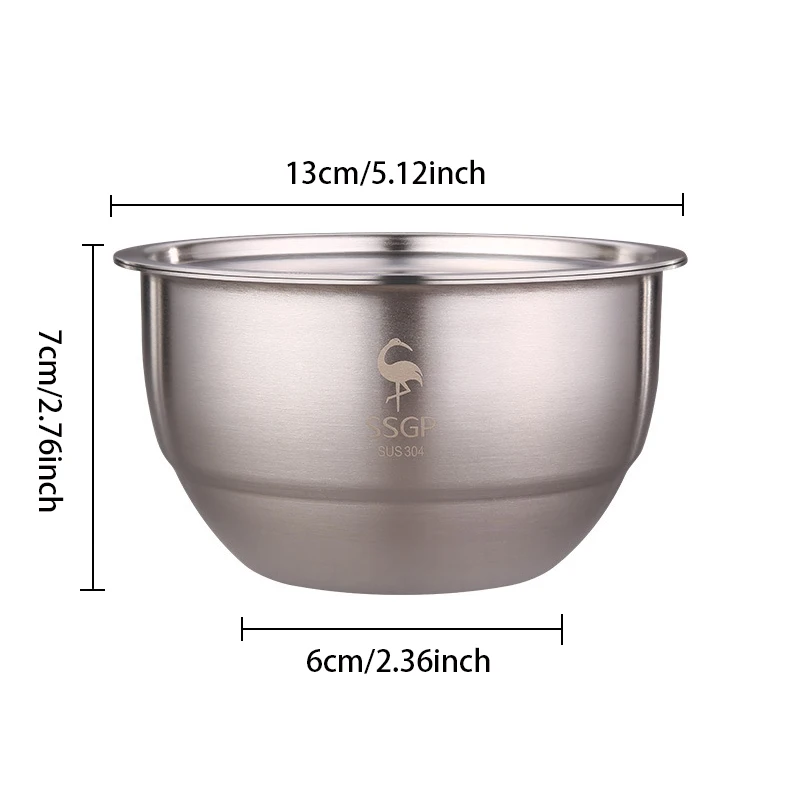 Миска из нержавеющей стали 304 миска для яиц на пару бытовая с крышкой десертная