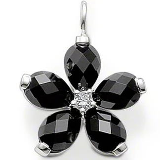 Лидер продаж подвески ThomasPT1981 цветок из черного циркония для женщин любимый