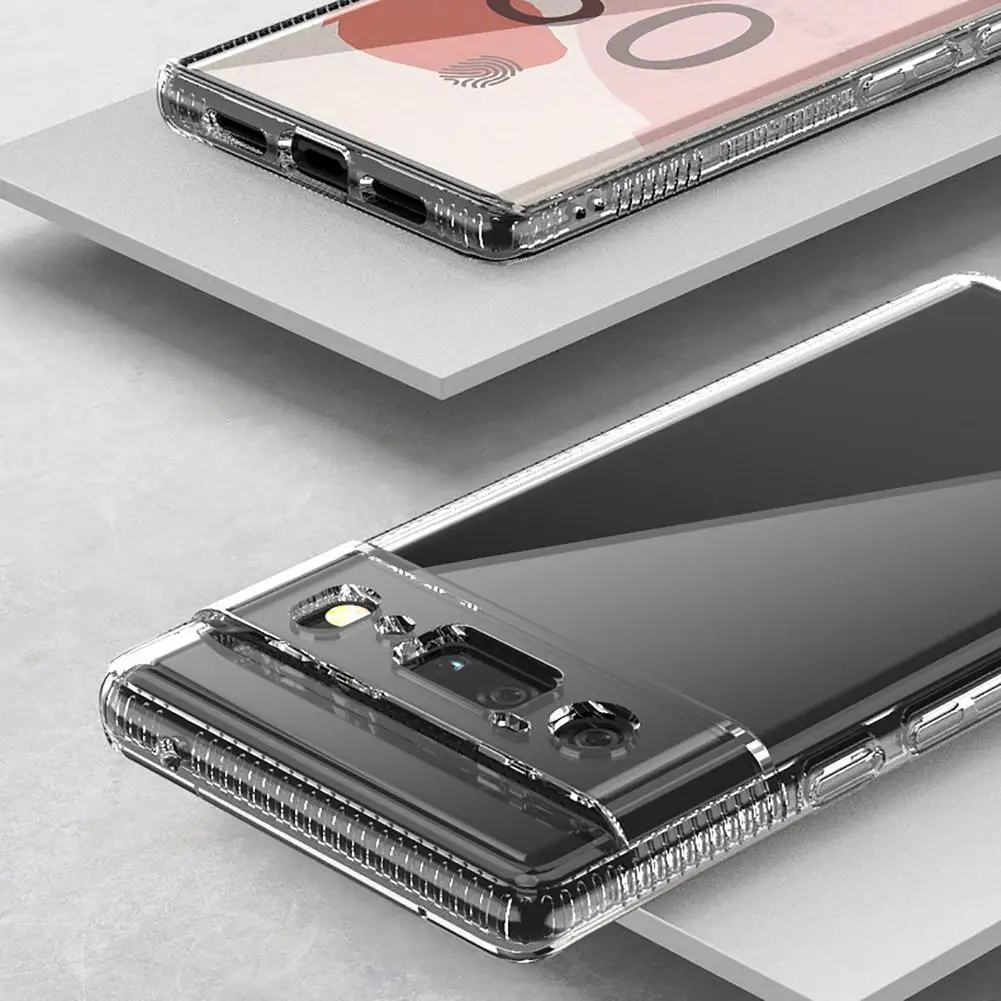 Разработан для Pixel 6 ProCase кристально прозрачный чехол бампер полная защита
