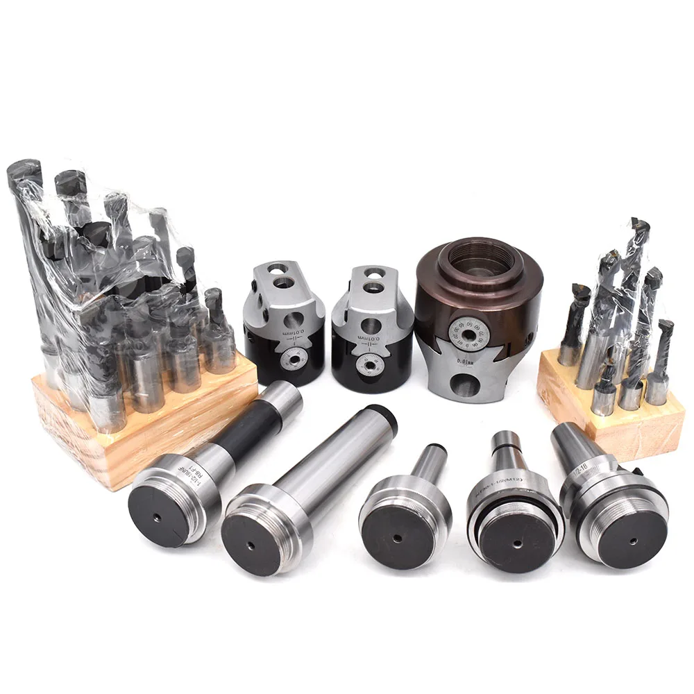 

BT40 M16 thread Arbor F1 -12 50mm boring head and 9pcs 12mm boring bars, boring head set boring tool