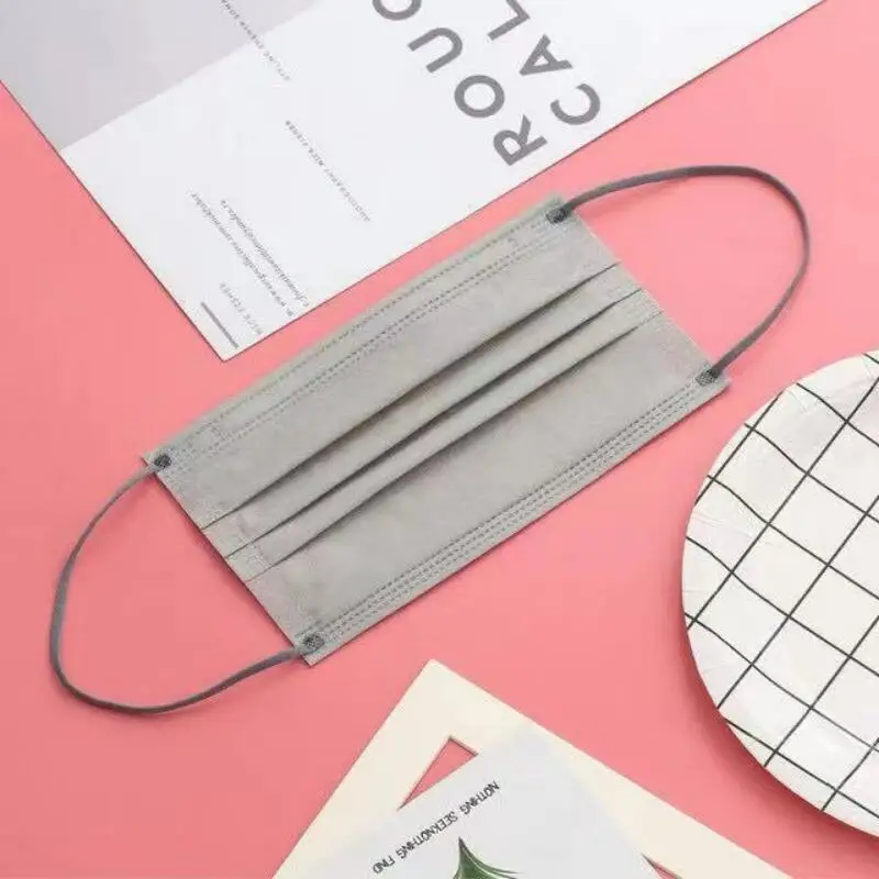 Маска для детей и родителей маска взрослых лица с мультяшным рисунком розовая