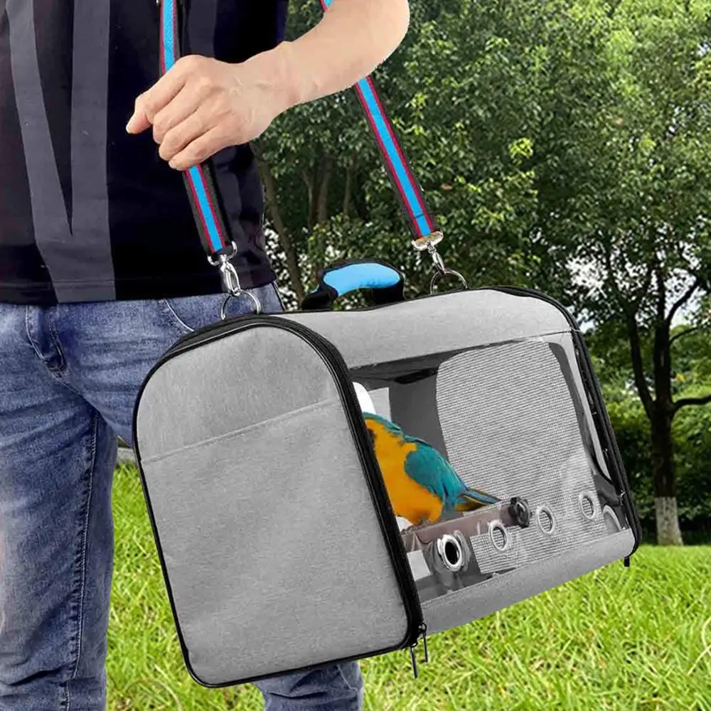 

Bird Carrier Bag Bird Travel Cage Suitcase Portable Lightweight Breathable Bird Perch Space Backpack
