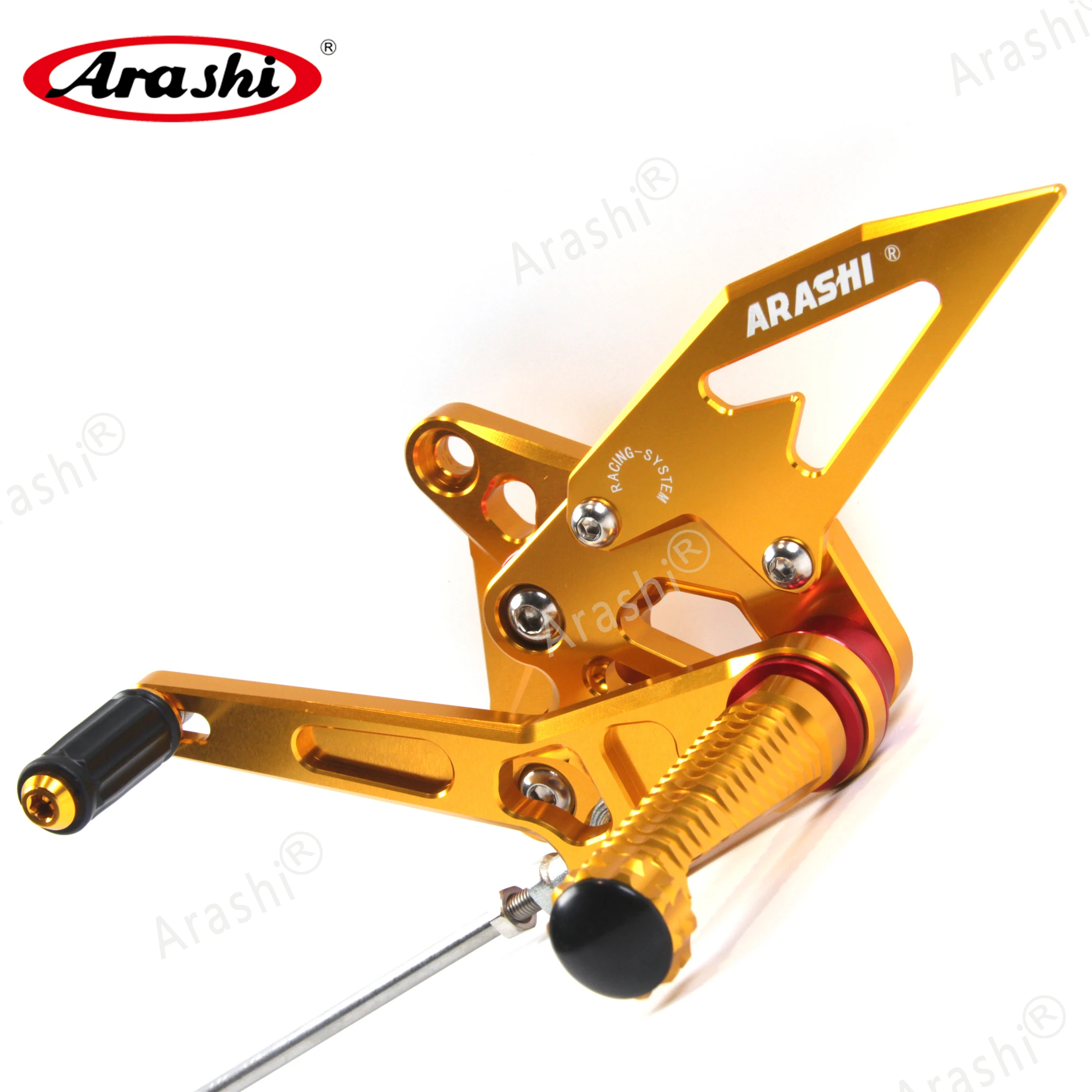 Arashi 1 комплект ЧПУ Регулируемый подножек для SUZUKI HAYABUSA GSXR1300 GSX1300R 2008- GSX-R GSXR 1300 2009 2010 2011 2012 2013
