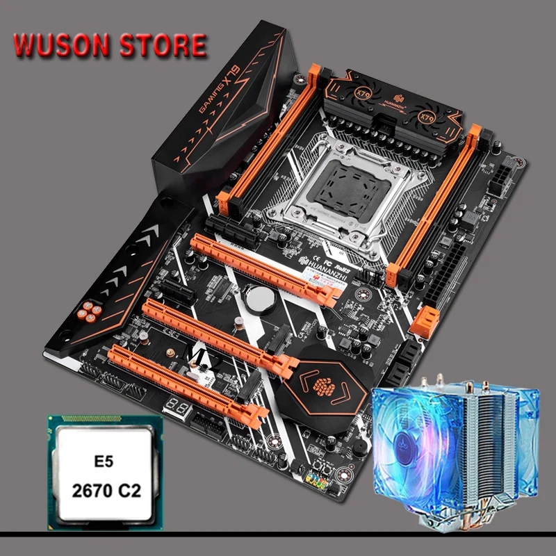 Kaufen HUANANZHI Deluxe X79 Motherboard Mit M.2 Slot LGA2011 Mainboard Und CPU Intel Xeon E5 2670 C2 Auf Verkauf 2 Jahre Garantie
