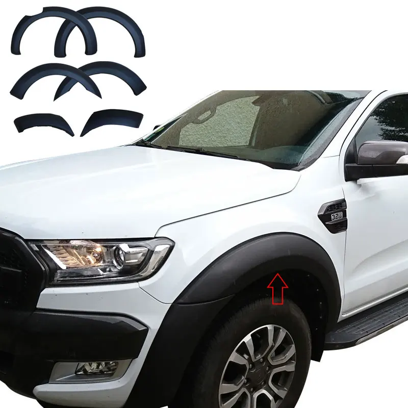 6 дюймовые черные крылья для Ford Ranger T7 Wildtrak 2016 2017 2018 двойная кабина|fender flares|fender fender