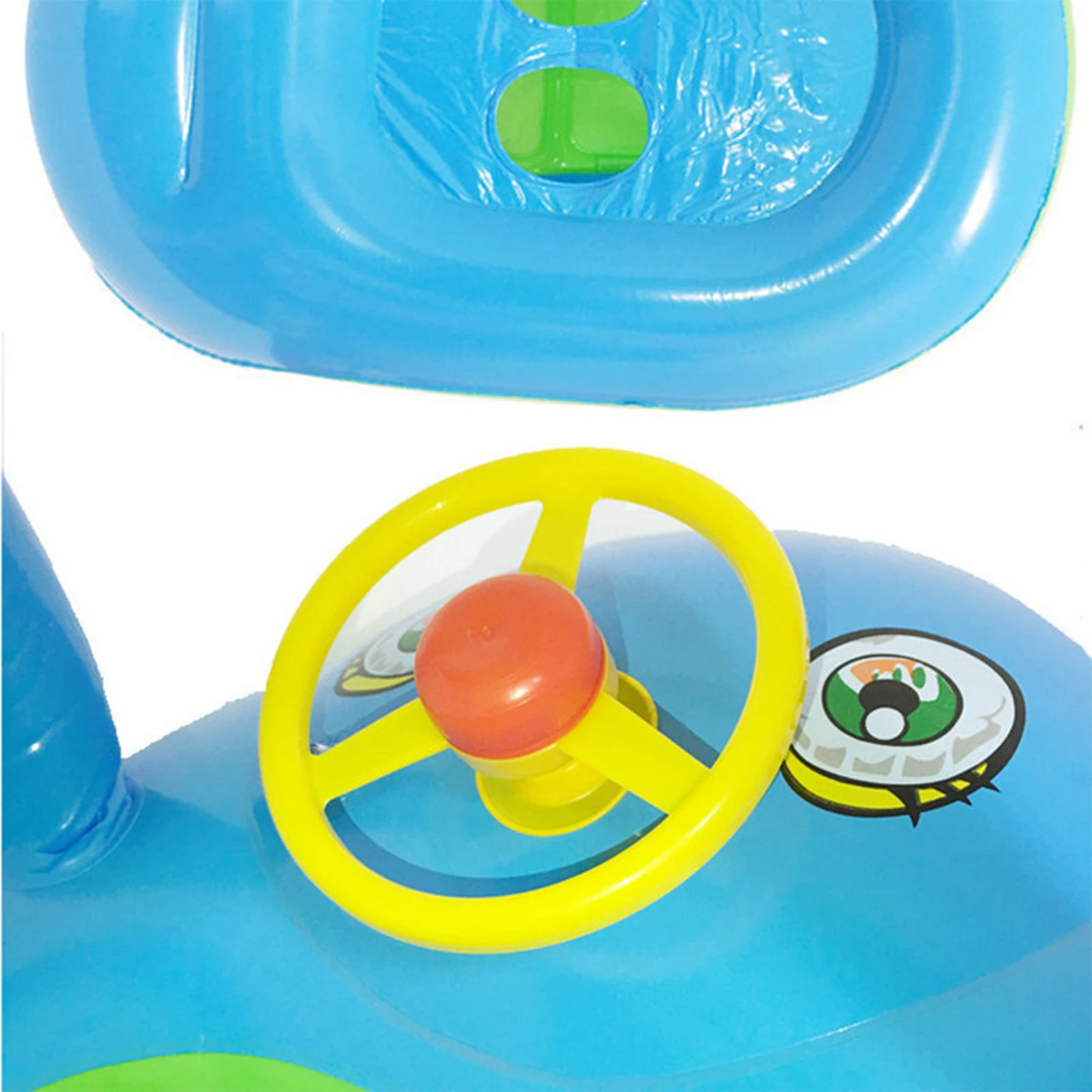 

Baby Inflatable Summer Swimming Float Boat Ring Ride-On Water Toy With Canopy For Kids Toddlers Aged 3-36 Months