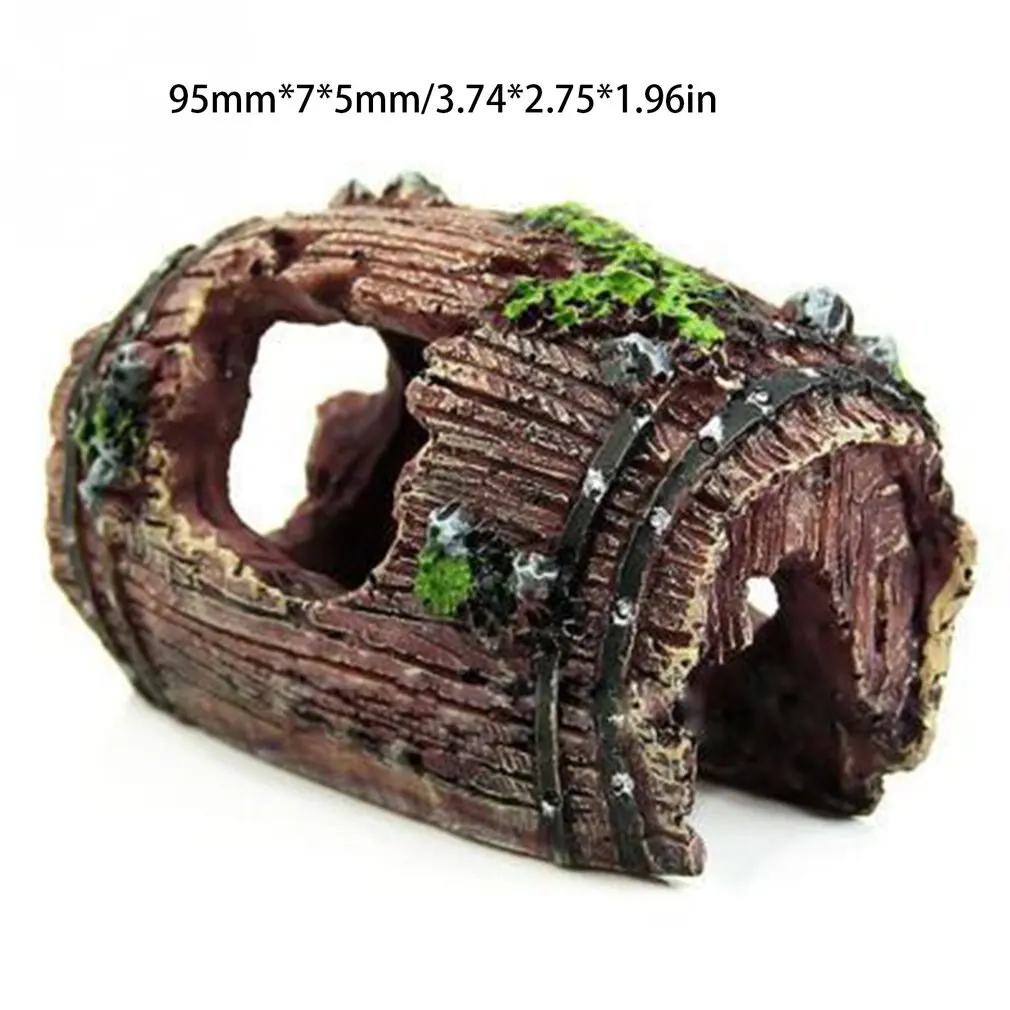 

Aquarium Equipment Accessories Fish Turtle Tank Decoration Landscaping Resin Crafts Shrimp Fish House Antique Wine Barrel
