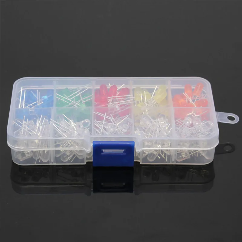 200 шт./лот 5 мм LED диодный свет Круглый Яркий ассортимент Ассорти Набор сделай сам