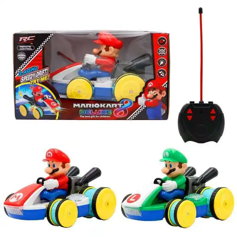New Mario remote control car gesture induction music light high speed stunt remote control kart model children's toy gift