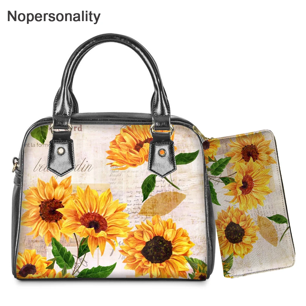 

Nopersonality Beautiful Sunflower Print Top-hand Bags for Lady Female Pretty Flower Printing Shoulder Bag Women Stylish Handbag