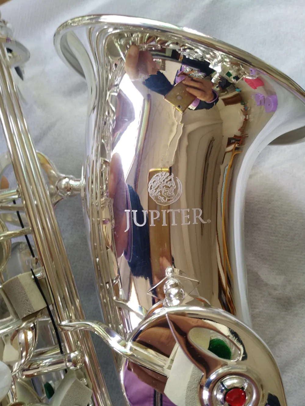 

New Jupiter Model JAS-700Q Alto Saxophone Silvering Plated Musical Instruments E Flat Sax with Case Professional Free