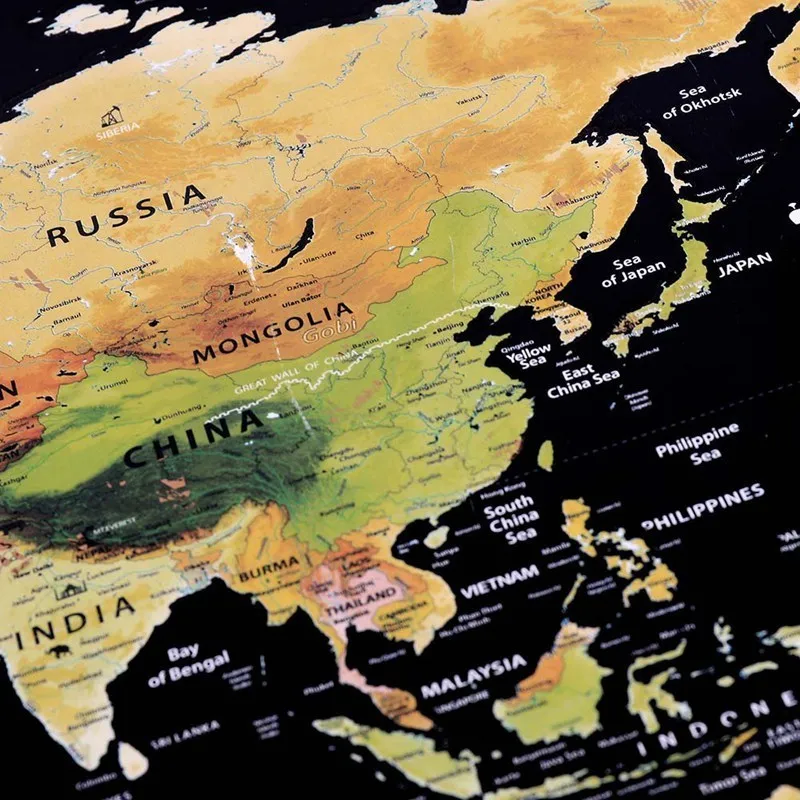 1 шт., 82,5X59,4 см, черная карта мира, скретч, персонализированная карта мира, стираемая, креативная, скретч, карта, декоративные наклейки на стену