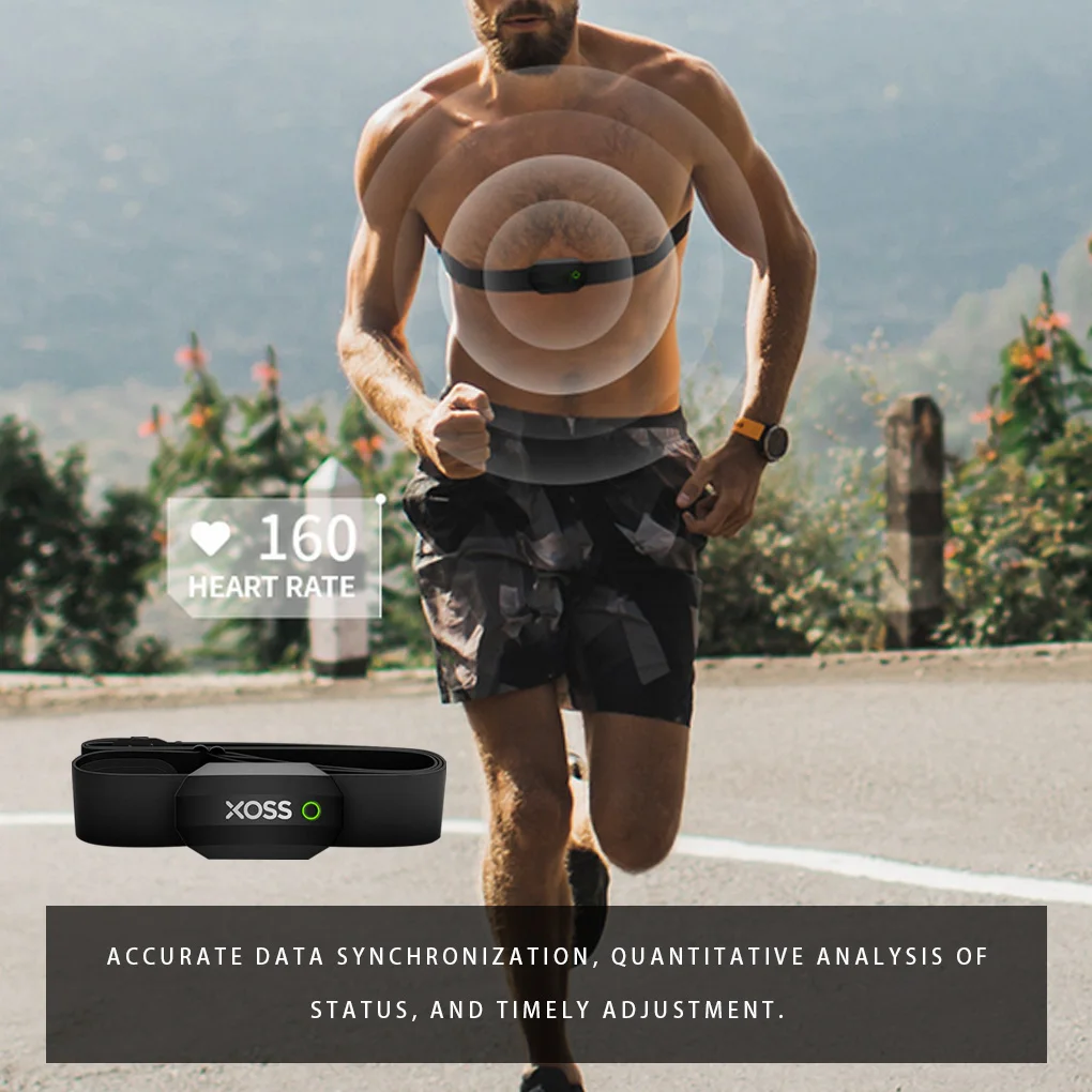 

Chest Heart Rate Monitor Strap Bluetooth 4.0 ANT+ Heart Rate Sensor Waterproof For Wahoo Garmin Bike Computer