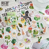 46pcspack kawaii cute plants animals stickers marker book diary school office stationery scrapbooking sl3102